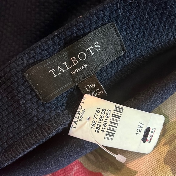 TALBOTS Size 12W STRETCHY Soft Textured Skater Aline Flounce Pull-On $89 NEW - Picture 12 of 12